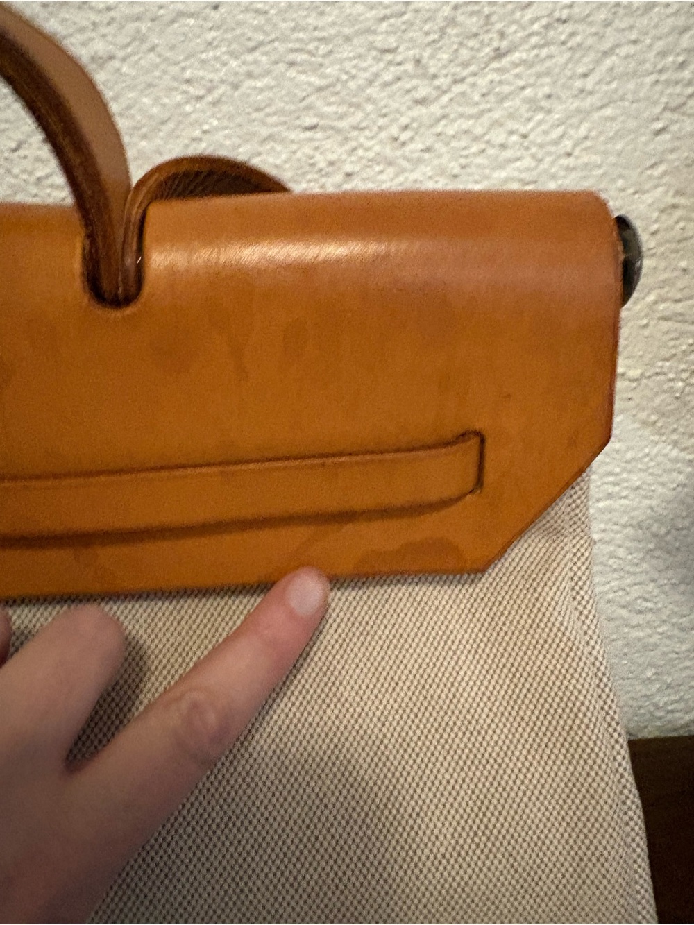 Authentic Hermès Toile Canvas Herbag - Vintage - Picture 11 of 16